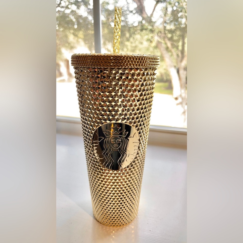 Gorgeous gold Starbucks 2022 holiday cup!